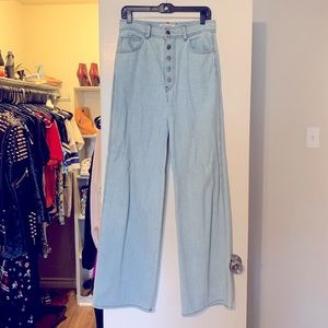 Reformation Wide Leg High Waisted Denim